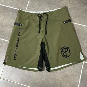 Born Primitive Men's Olive Athletic Shorts